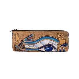 Pencil Case Egyptian Horus Eye Small Pencil Bags with Zipper Pen Organizer Pouch Bag Office Stationery Bag for School Girls Boys Teen Adults