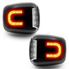 Asgohme White LED License Plate Lights with Red U-shaped Light