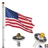 25Ft / 20Ft Telescopic 16 Gauge Aluminum Flag Pole with