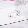 Weihnachten Ohrringe Geschenk 925 Sterling Silber Frauen Ohrstecker Kristall Aurora