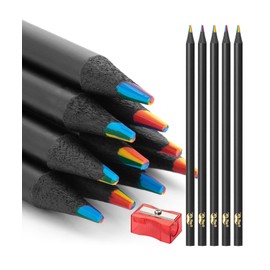 Mr. Pen- Rainbow Pencils, 12 Pack, 7 Color in 1 Rainbow Colored Pencil with Sharpener, Fun Pencils for Kids, Rainbow Pencils for Kids, Colored Pencils for Kids, Color Pencils for Kids