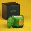 CHERX Soy Wax Glass Bowl Candle, 50 Hours Burn Time,