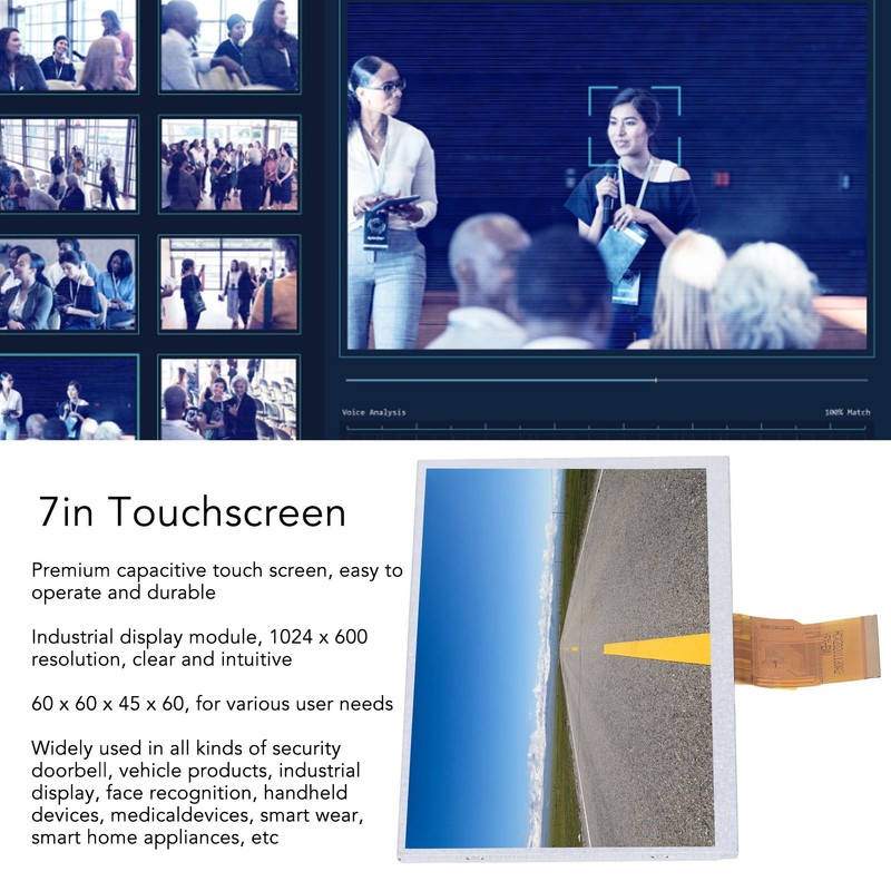 7in Touchscreen HD 1024 X 600 Resolution 50PIN RGB Color