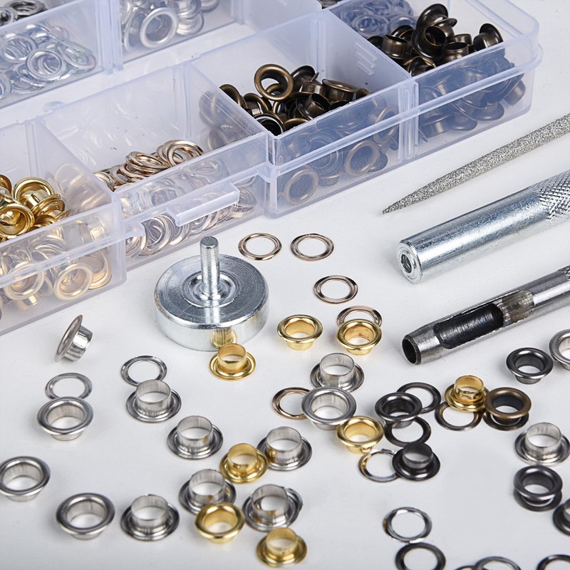 3/16 Inch Grommet Tool Kit, Preciva 440Pcs Grommets Eyelets Sets
