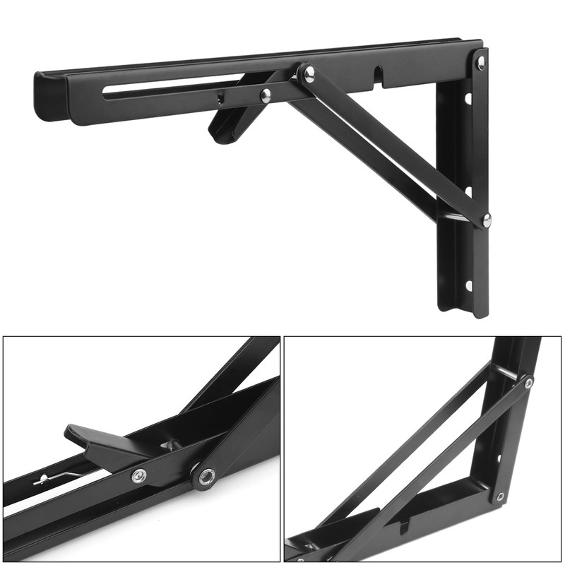 5 Pairs (10 PCS) 12 Inch Folding Shelf Brackets,Metal Collapsible