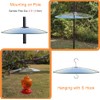 13" Glass Rain Cover for Bird Feeder Outdoors - Baffle