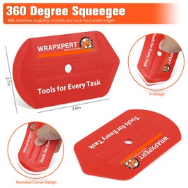 WRAPXPERT Vinyl Wraps Tools Tint 6 Pcs Car Window Tint Application Tool Kits Includes Carving Knife,Special Design Scraper with Extra Felt for Car Wrapping