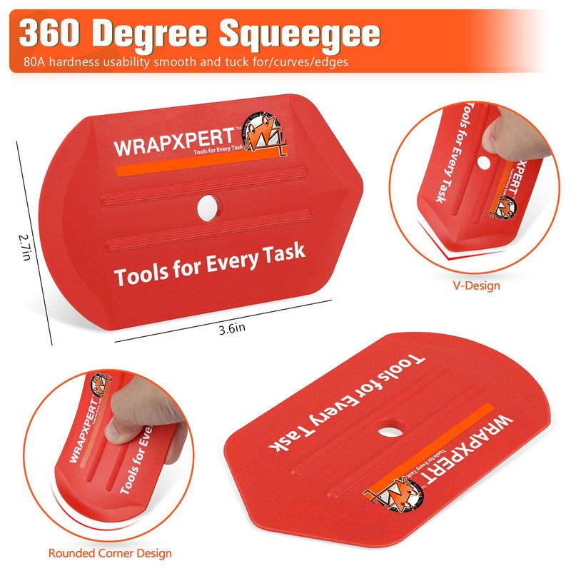 WRAPXPERT Vinyl Wraps Tools Tint 6 Pcs Car Window Tint