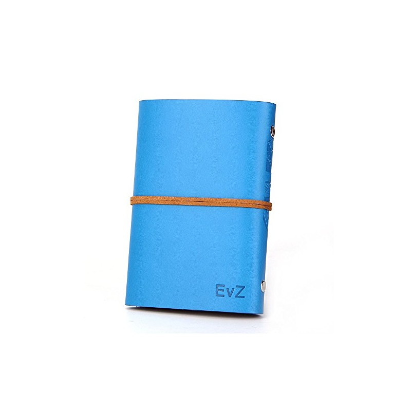 EvZ Vintage Blue PU Leather Cover Loose Leaf Blank Notebook