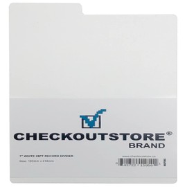10 CheckOutStore White Plastic Record Dividers for 7" Vinyl 45 RPM