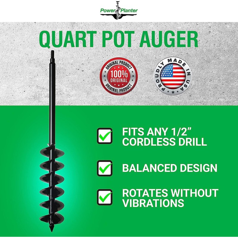Power Planter Auger Drill Bit Extension, 5" x 28" with