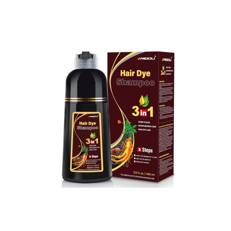 Iiimeidu Tinte Cabello Shampoo Gris Negro Ingredientes Herbolarios Mujeres Hombres