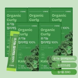Vina9 동결건조 유기농 컬리케일 100% 곱슬케일 14포x5박스 Freeze-Dried Organic Curly Kale 100% Curly Kale 14 Packs x 5 Boxes