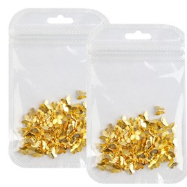 Healeved 100pcs Floral Nail Stickers Decals Women Nail Art Stickers Animal Shape Decals Metal Texture