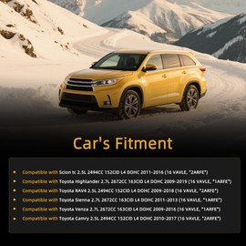 JAVOUKA Head Gasket Set with Bolts, 2.5/2.7L, ES72249-2 for Scion tc 2.5L 2011-2016, for Toyota Camry/RAV4 2.5L L4 2009-2018, for Toyota Highlander/Sienna/Venza 2.7L L4 2009-2019 OE# HS26562PT