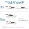 JESLED T8 4FT LED Type A+B Light Bulbs, 24W 3000LM