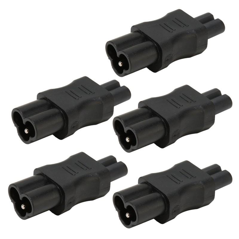 5Pcs IEC320 C6 to C7 Receptacle Connector Power Adapter Supply
