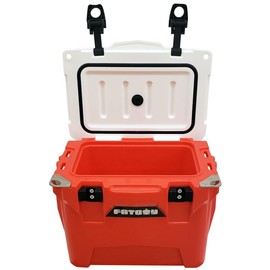 Fatboy 10QT Rotomolded Cooler Chest Ice Box Hard Lunch Box (Red White)