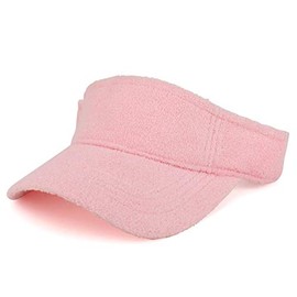 Armycrew Cotton Terry Cloth Hook and Loop Closure Sun Visor Cap - Pink