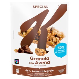 Kellogg's Special K | Gusto Cioccolato Fondente | Granola con Avena Croccante e Deliziosi Riccioli di Cioccolato | 66% Avena Integrale | Confezione Singola da 320g (1 x 320g)