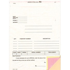 Special Parts Order Forms - Form SPO-4 / DSA-115-4