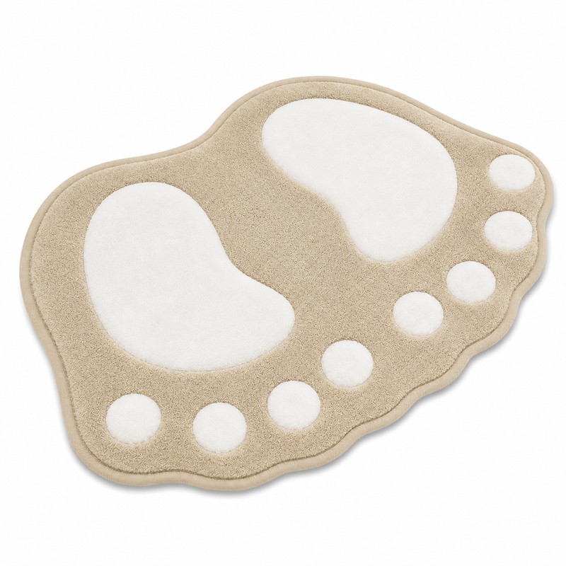 Cartoon Flannel Bathroom Mat – Soft Absorbent Non-Slip Floor Mat