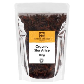 Organic Star Anise Whole 100g by Manor Springs Organic