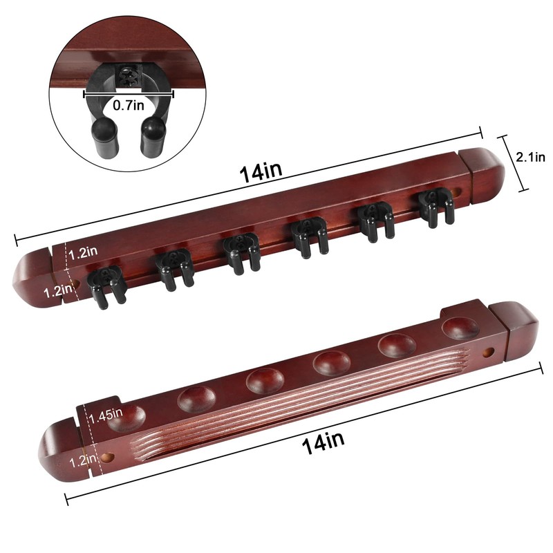 MoyanSuper Pool Cue Rack Wall Mounted Rack Billiard/Pool Cue Wall