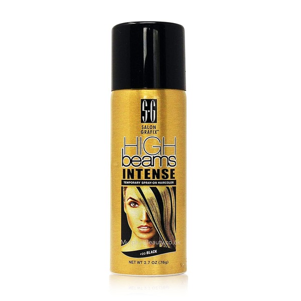 High Ridge Beams Intense Temporary Spray On Hair Color - #20 Black Aerosol 2.7 oz.