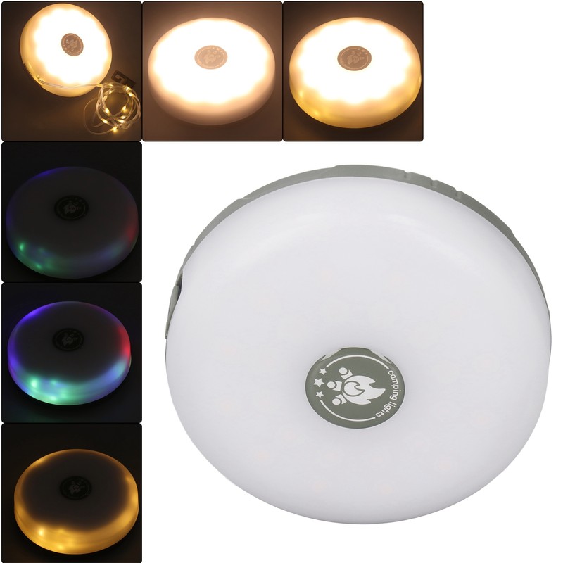 Camping Light String Multi Modes Flexible Waterproof USB Rechargeable Outdoor