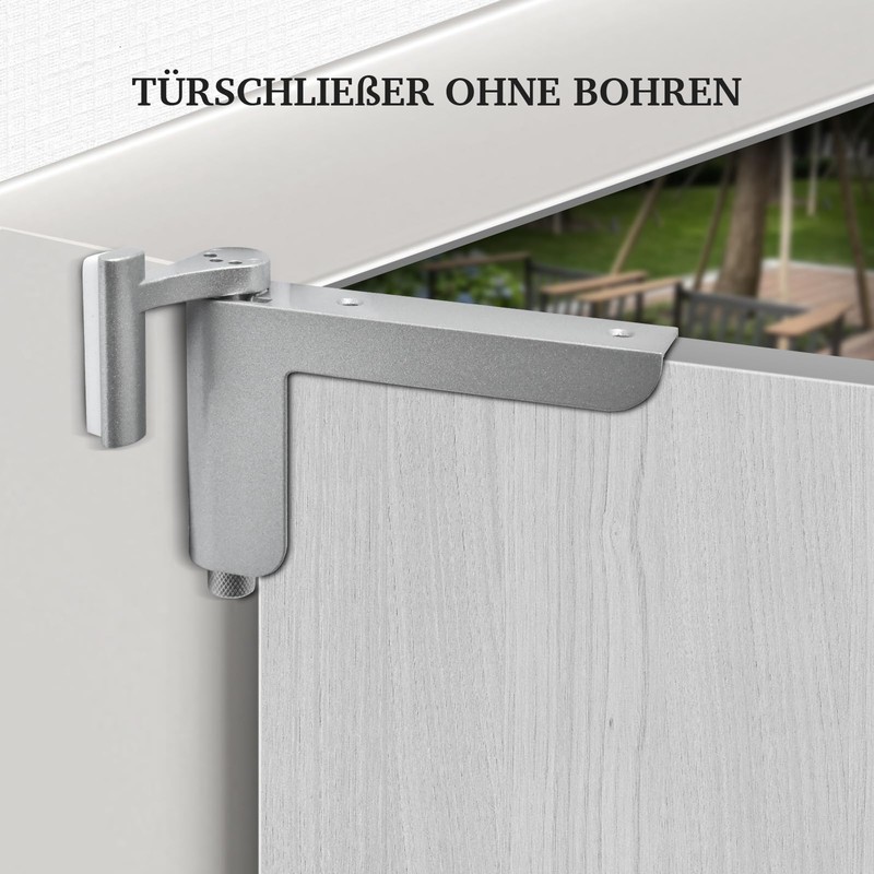 Door Closer No Drilling, MARIE Door Closer Automatic for Light