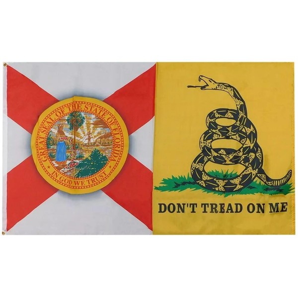 3X5 TRUMP VANCE 2024 FLORIDA GADSDEN DON'T TREAD ON ME