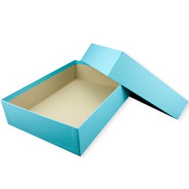 Neuser Papier – High-Quality Storage And Gift Boxes, Pack Of 1, Din A4, Turquoise (blue) Coloured Covering, 302 x 213 x 70 mm
