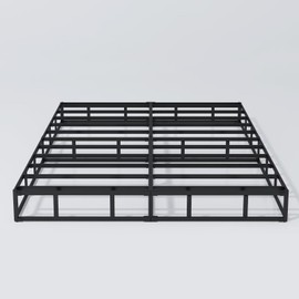 ALDRICH 7 Inch California King Box Spring Bed Base, 3000 lbs Heavy Duty Metal Frame Mattress Foundation with Cover, Easy Assembly