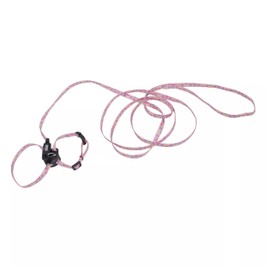Coastal - Li’l Pals Adjustable Kitten Harness and Leash Combo - Pink and Purple Daisy Multi-Color - 3/8” x 6"-10”