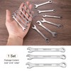 sourcing map Thin Combination Wrench Set 5/32" 3/16" 13/64" 30Cr13