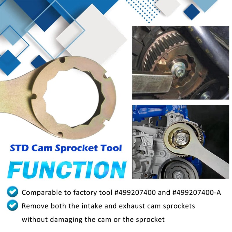 Sunluway Intake/Exhaust Cam Sprocket Tool Wrench Holder Tool Kit for