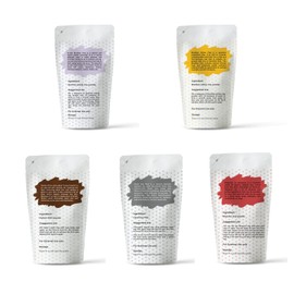 Pack of 5 Cosmetic Clay Powders | Clays for Soap Making and Mask Making | Multani Mitti, Rhassoul, Dead Sea Mud, Yellow & Purple Clay Powders | 8oz Each | Best Colorful Clays for DIY | Yogi’s Gift®