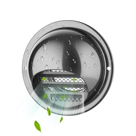 4" Vent Round Cover,Puunkeey 304 Stainless Steel Wall Round Vent Hole Ventilating Cover, Air Ventilation and Exhaust Wall Vent Outlet Hood, HVAC Ducting Vent Cover (4inch Black Paint（100mm）)