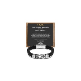 JoycuFF Bracelets for Men Husband Boyfriend Birthday Gifts Ideas Mens Bracelets Fathers Day Anniversary Christmas Valentines Day Gifts for Men Boyfriend Men's Jewelry Infinity Bracelet for Men