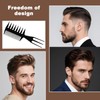 2 Count，Men's Hair Comb, Wide Tooth & Fine Tooth, Black