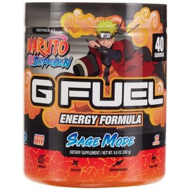 G Fuel Sage Mode Energy Drink Powder, Pre Workout Caffeine Mix for Gaming, Sugar Free Focus Amino, Vitamin + Antioxidants, 9.9oz (Grapefruit + White Peach, 40 Servings)