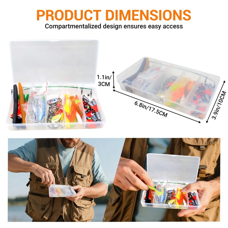 Fishing Lure Kit for Freshwater Saltwater Bass Trout Salmon –