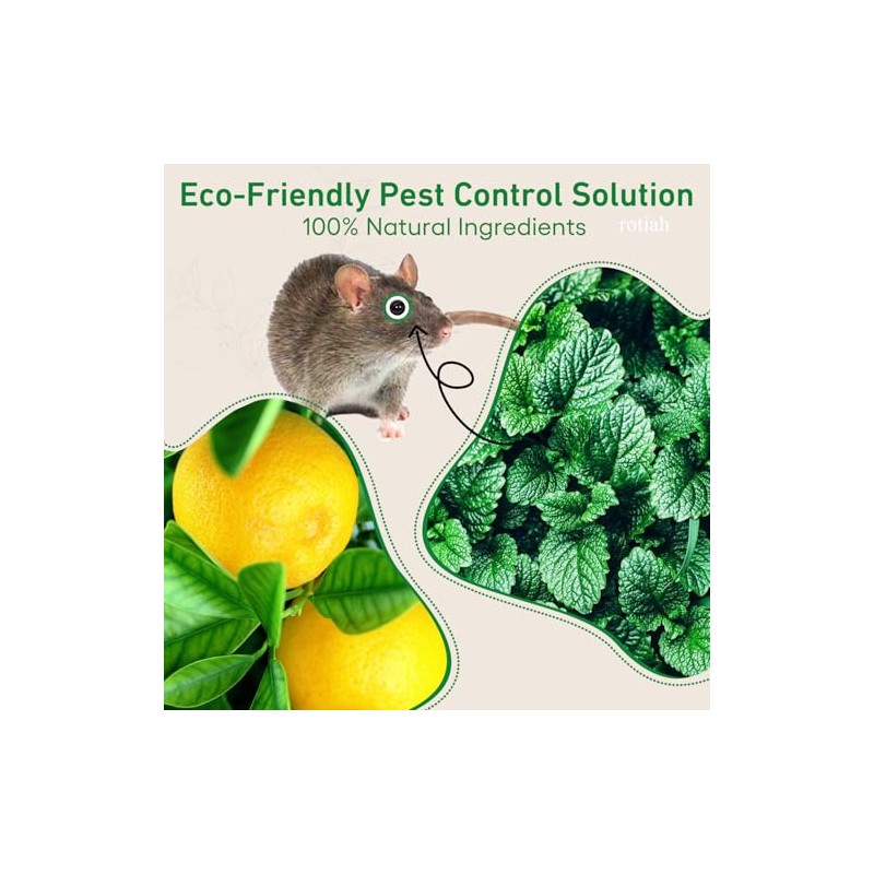 Pest Rodent Repellent, 24 Pack Peppermint Oil Repellent for Mouse