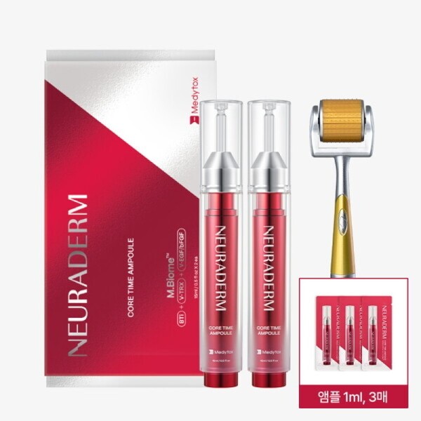 Lotte exclusive/Meditox Core Time Ampoule 1 set +MTS Roller /