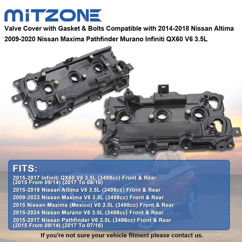 MITZOEN Valve Cover Set with Gasket & Bolts Compatible with