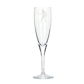Female Tennis Player Engraved Champagne Flute Glass, Sports Gift for Women,