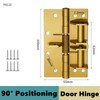 2-Pack 3-in-1 Stainless Steel Self-Closing Spring Door Hinges with 90°