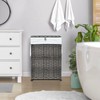 70L Slim Laundry Hamper with Lid & Wheels, Rolling Laundry