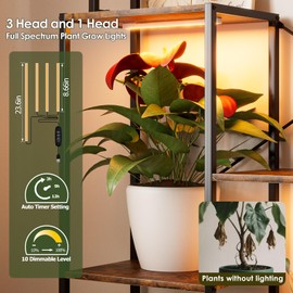 aboxoo Plant Stand Indoor with Grow Light,5 Tiered Large Metal Plant Shelf,71" Large Plant Stand for Indoor Plants Multiple,Square Flower Stand Display Rack for Living Room,Balcony,Patio